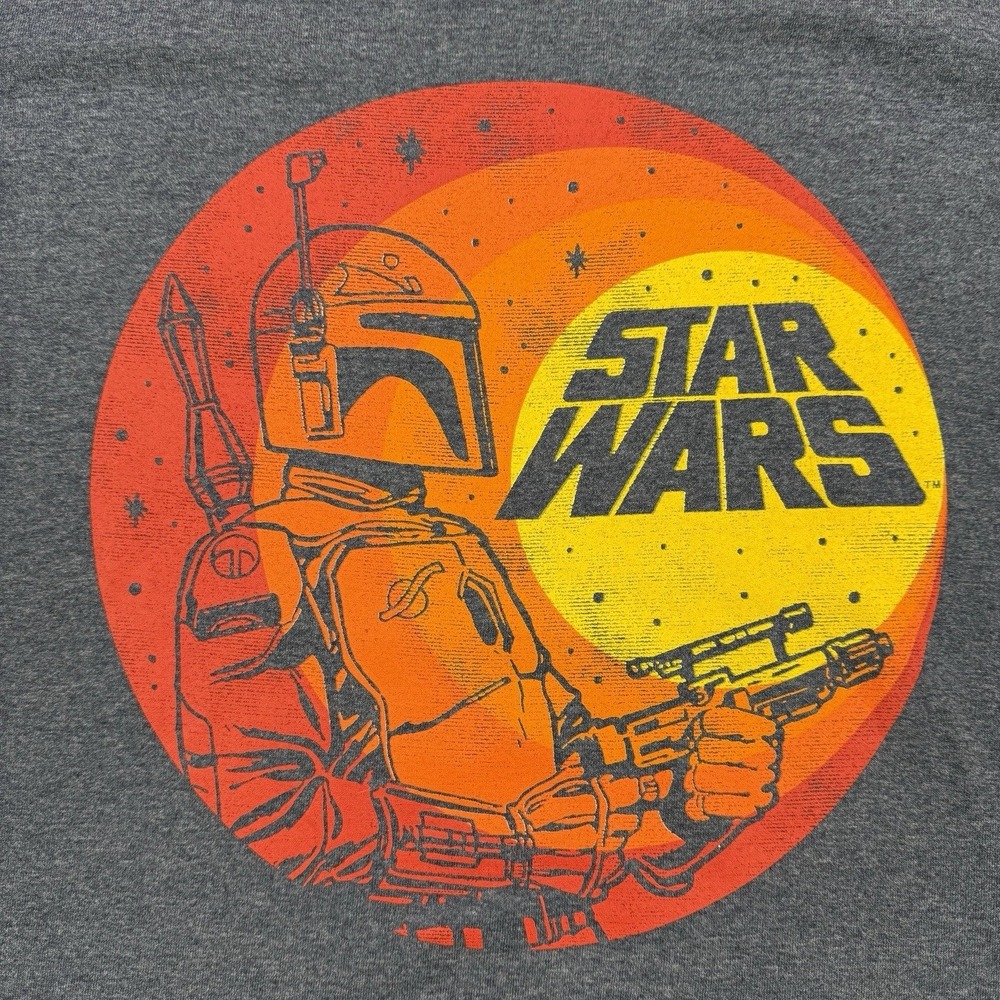 Star Wars Shirt Mens Boba Fett Graphic T Shirt Small Charcoal Gray Fifth‎ Sun - Picture 2 of 6